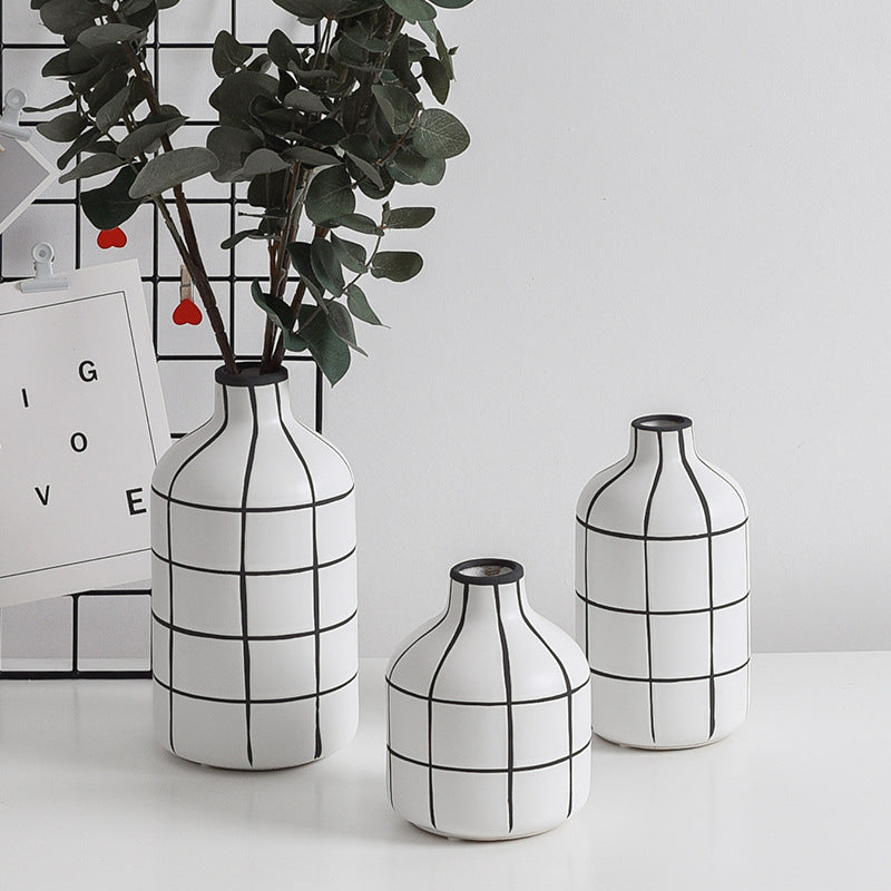 Black And White Pattern Home Accessories Ornaments Nordic Style Flower Arrangement Black And White Pattern Home Accessories Ornaments Nordic Style Flower Arrangement